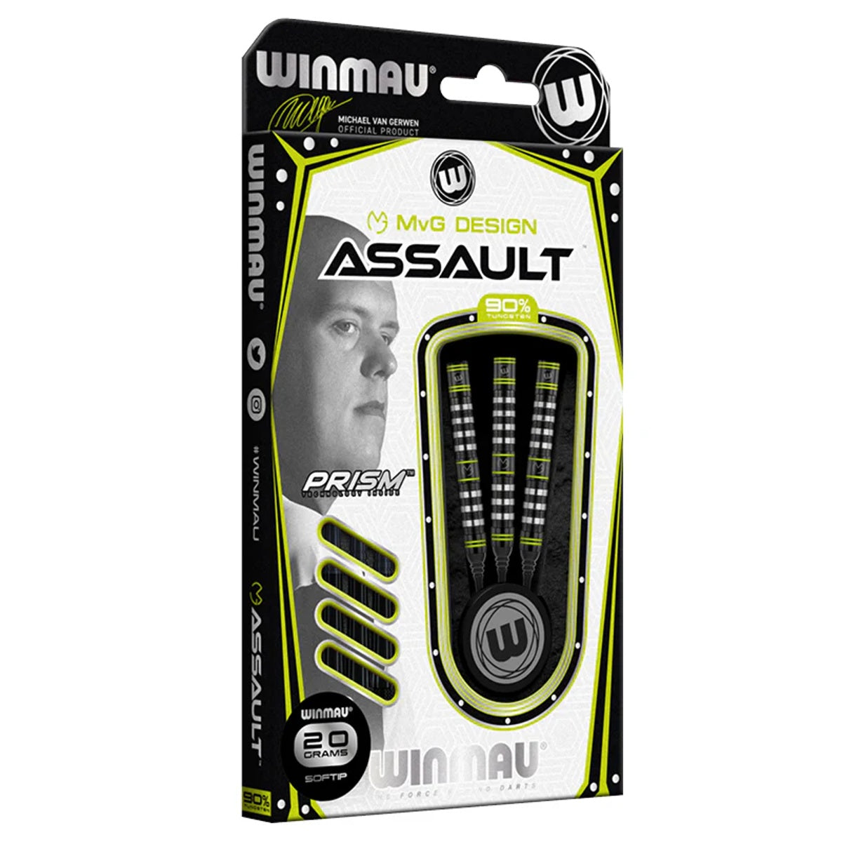 Michael Van Gerwen MVG Assault 90% Tungsten Soft Tip Darts by Winmau