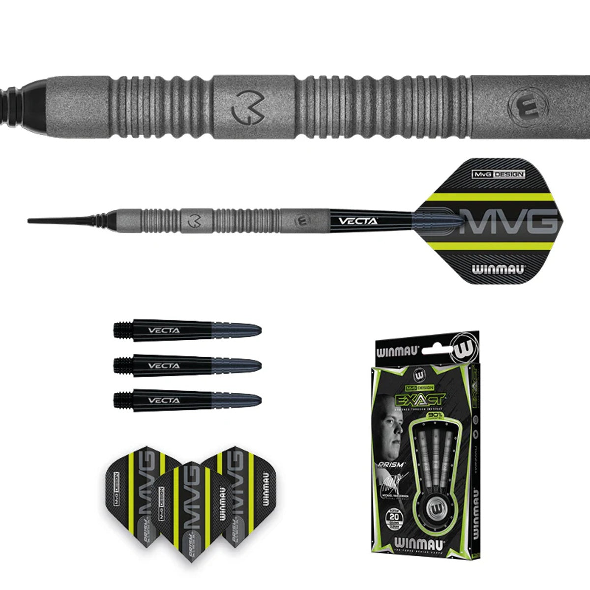 Michael van Gerwen MvG 90% Tungsten Exact Soft Tip Darts by Winmau