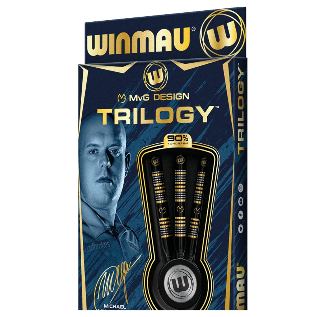 MVG Trilogy 90% Tungsten Soft Tip Darts by Winmau