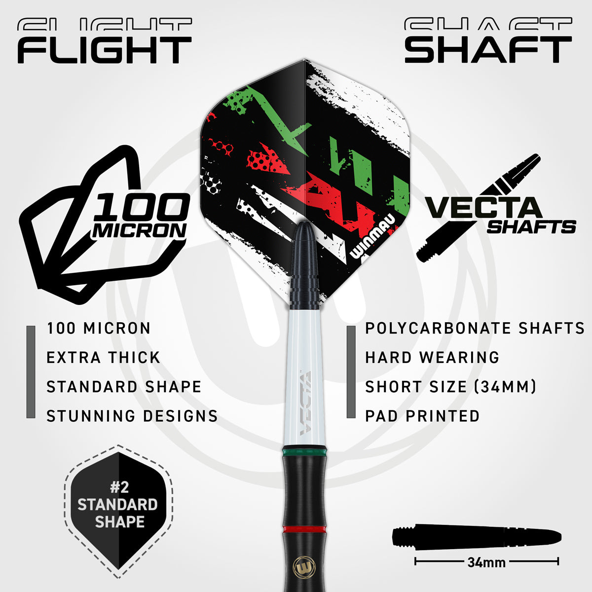 Peter Wachiuri Steel Tip Darts flight and stem image showing the included flight design, shaft setup, and branding details