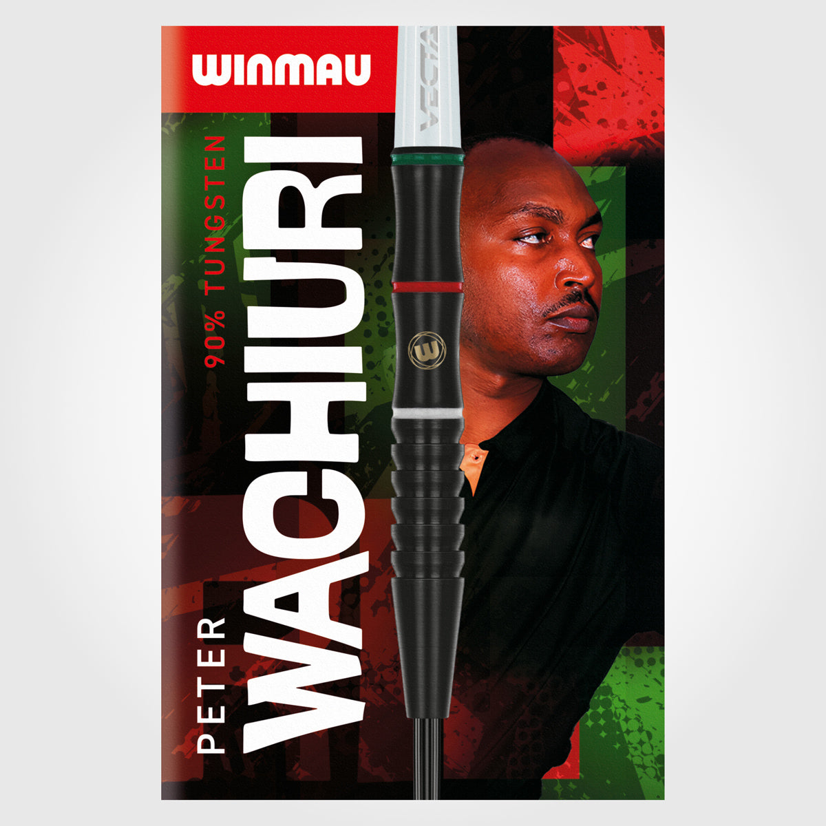 Peter Wachiuri Steel Tip Darts packaging exterior image showing the outer box artwork, branding, and presentation design