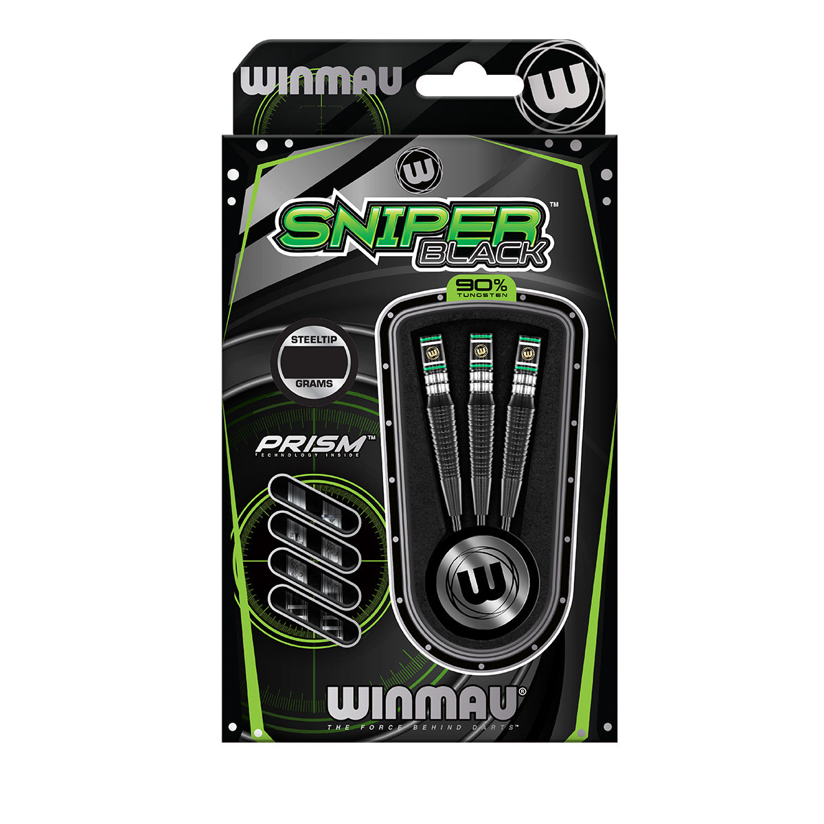 Sniper Black Steel Tip Darts packaging exterior image showing the outer box artwork, branding, and presentation design