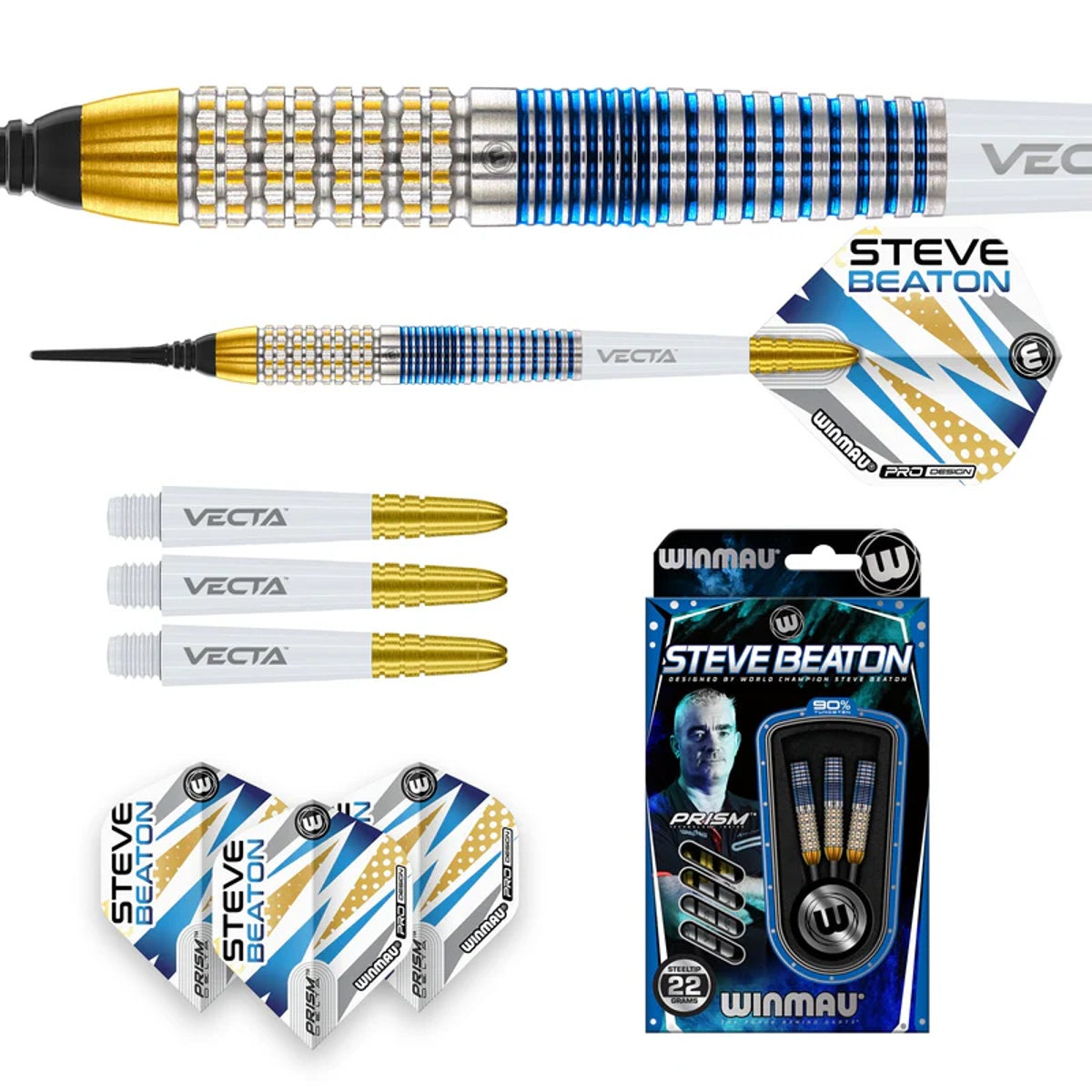 Steve Beaton Legacy Edition 90% Tungsten Soft Tip Darts by Winmau