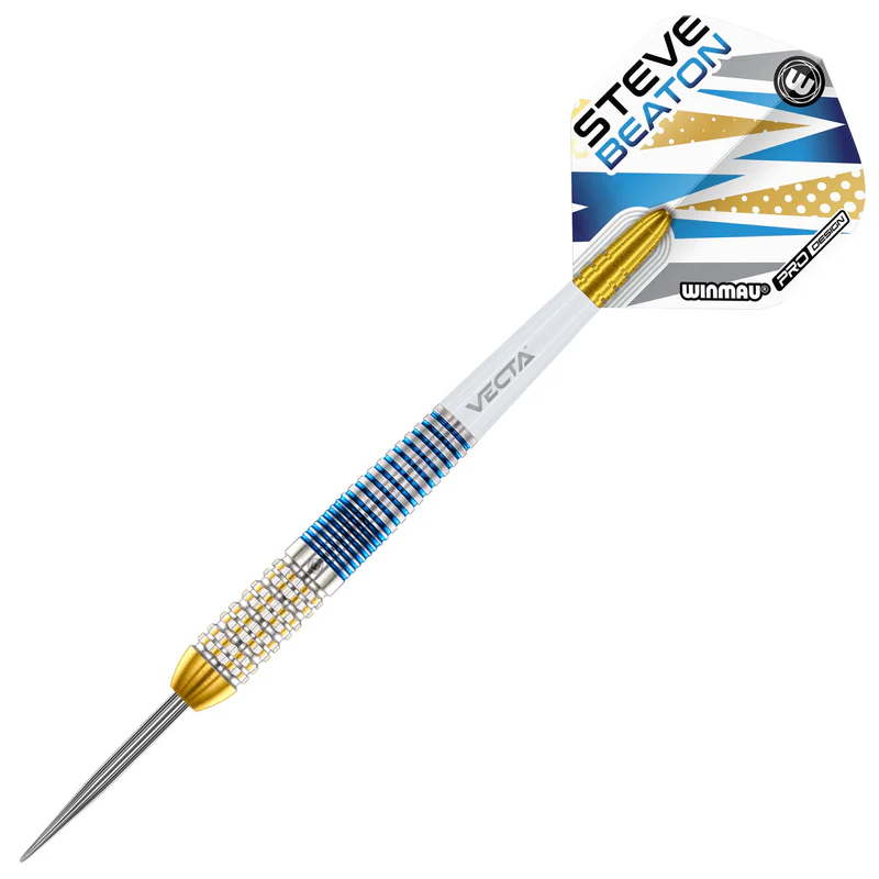 Steve Beaton Legacy Edition Steel Tip Darts angled product image displaying the barrel profile, grip layout, and design features