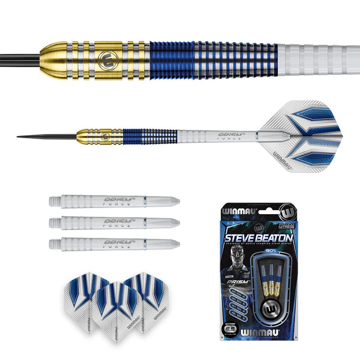 Steve Beaton Steel Tip Darts contents image displaying everything included inside the package