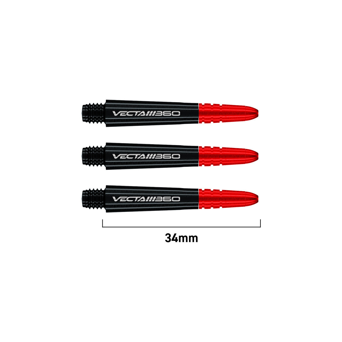 Winmau Vecta Blade 360 Dart Stems Shafts Black Short 3 shafts variant image