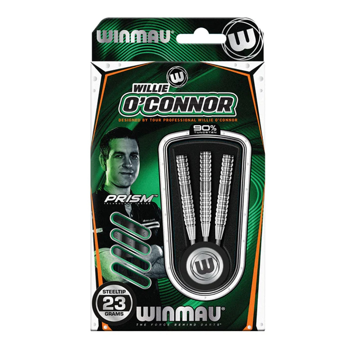 Willie O'Connor Steel Tip Darts packaging exterior image showing the outer box artwork, branding, and presentation design
