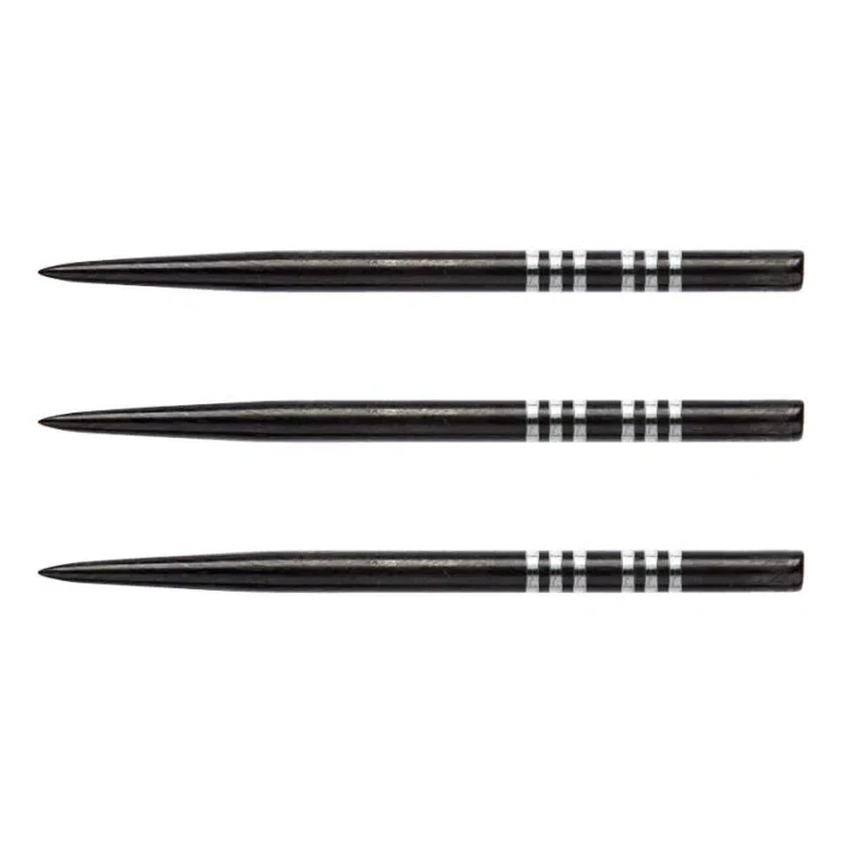 Winmau Black and Silver Grooved Grip Replacement Dart Points