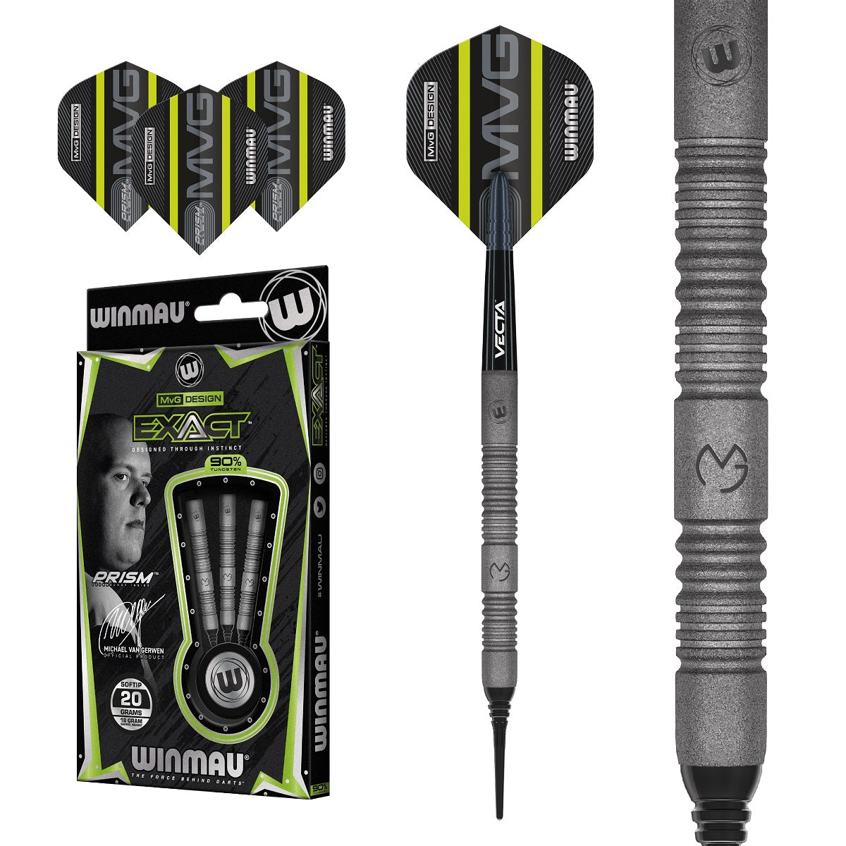 Michael van Gerwen MvG 90% Tungsten Exact Soft Tip Darts by Winmau