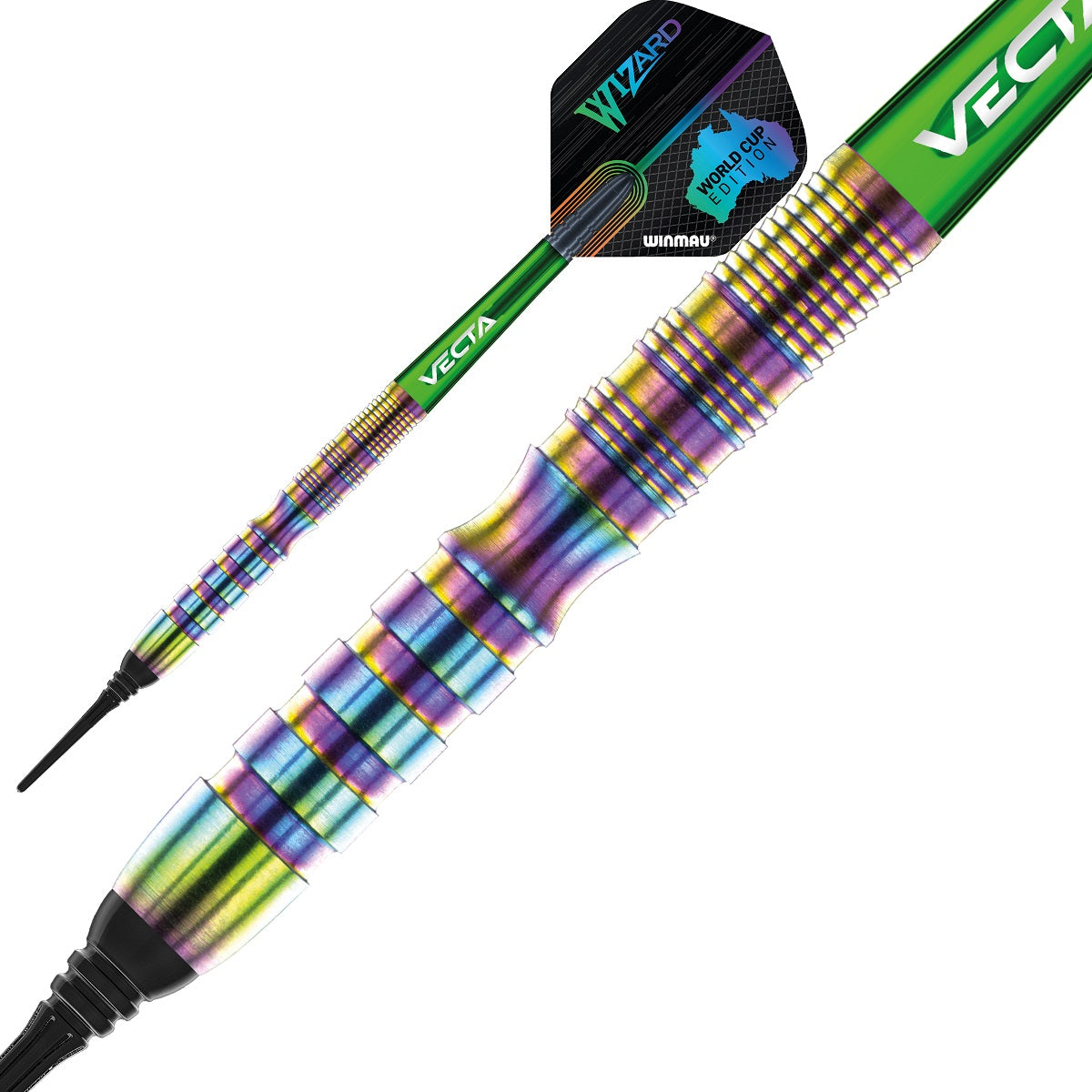 Simon Whitlock 90% Tungsten World Cup Rainbow SE Edition Soft Tip Darts by Winmau