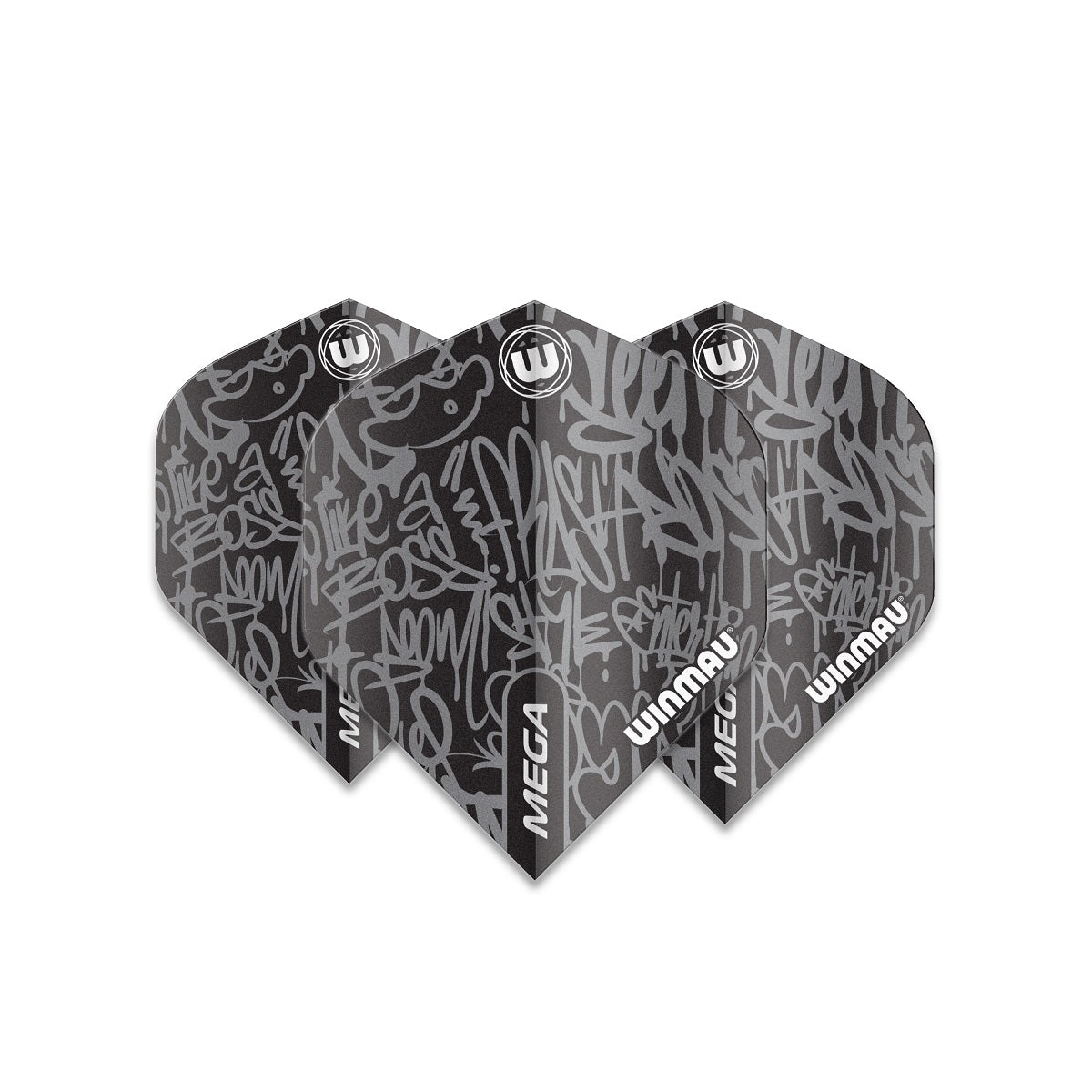 Winmau Mega Standard Signature Black Dart Flights