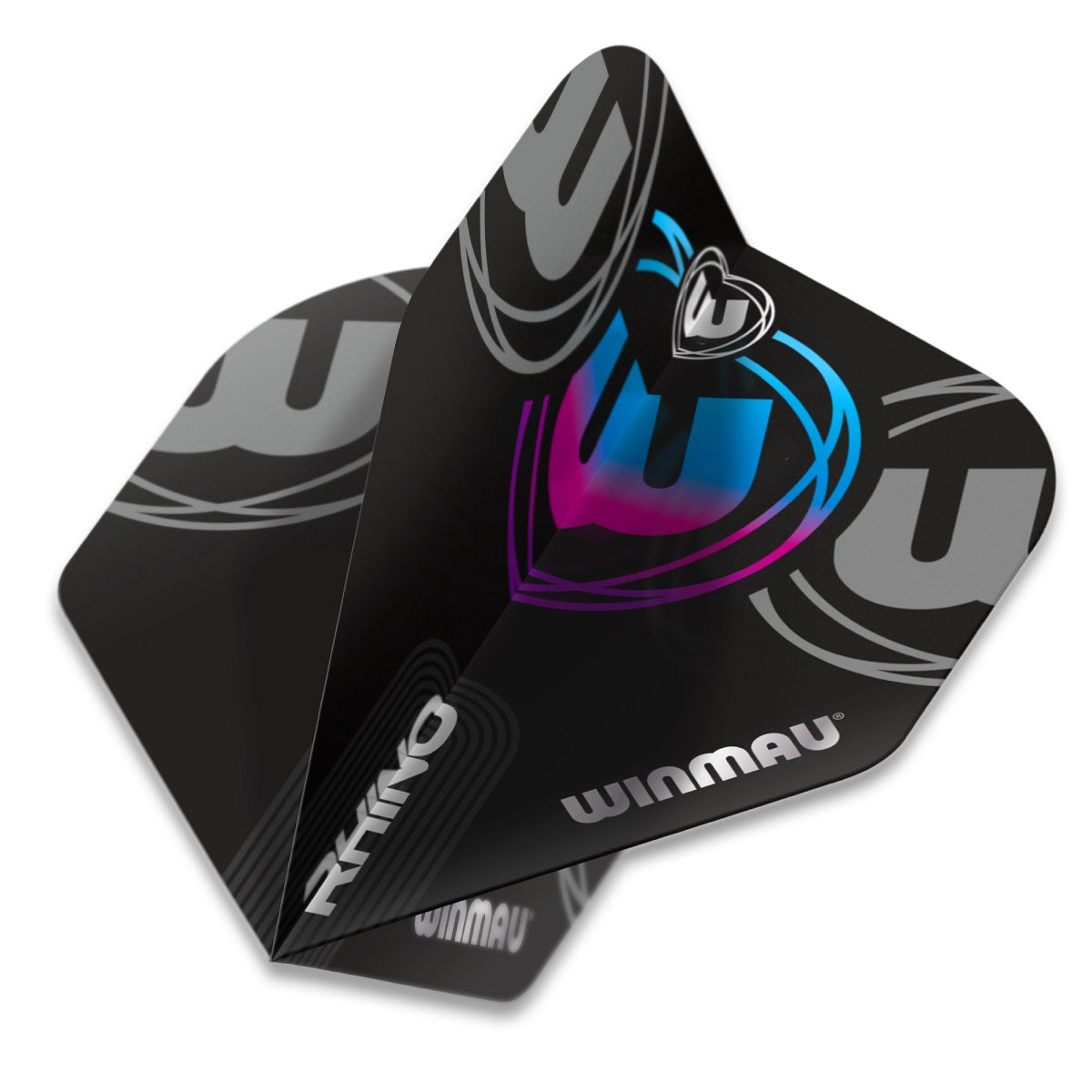 Winmau Rhino Extra Thick Standard Black, Grey, Blue & Purple Dart Flights