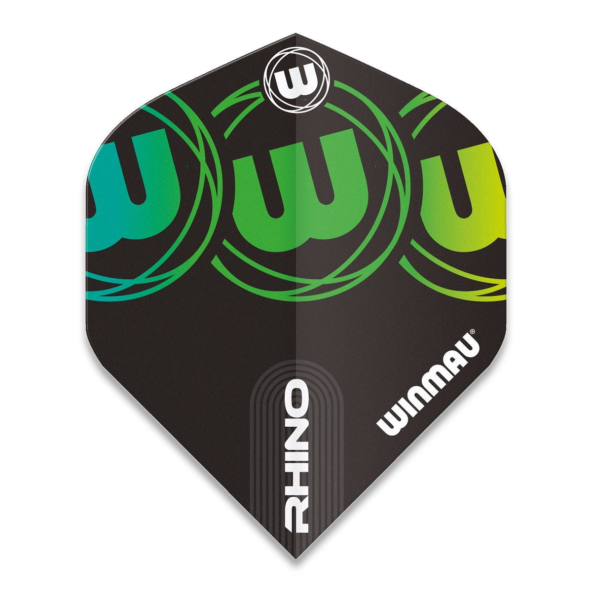 Winmau Rhino Extra Thick Standard Black & Green Dart Flights