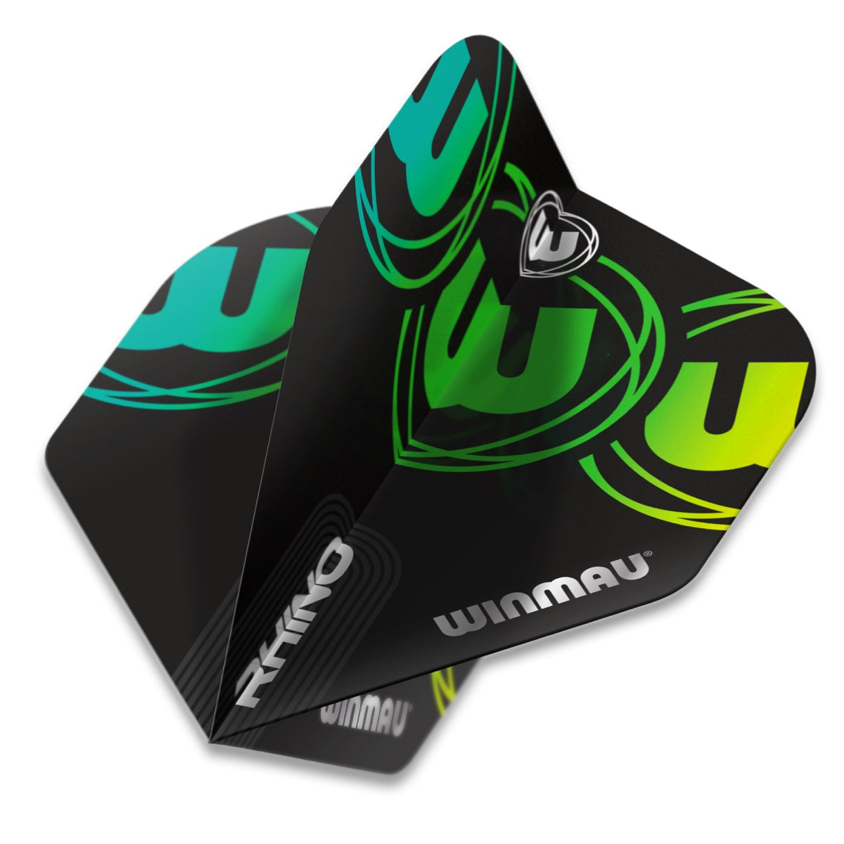 Winmau Rhino Extra Thick Standard Black & Green Dart Flights