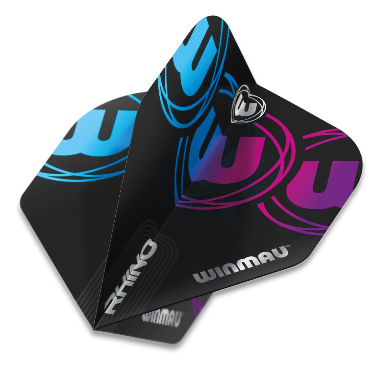 Winmau Rhino Extra Thick Standard Black, Blue & Purple Dart Flights