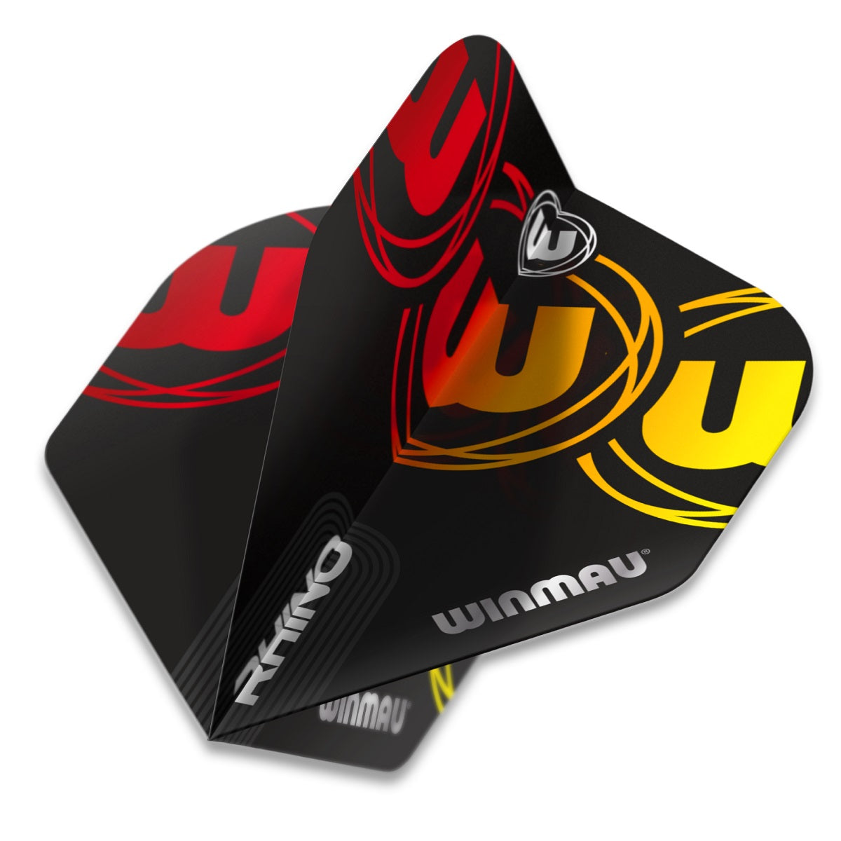Winmau Rhino Extra Thick Standard Black, Red & Yellow Dart Flights