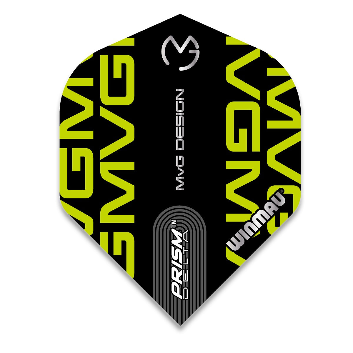 Winmau MvG Prism Alpha Extra Thick Black & Green Dart Flights