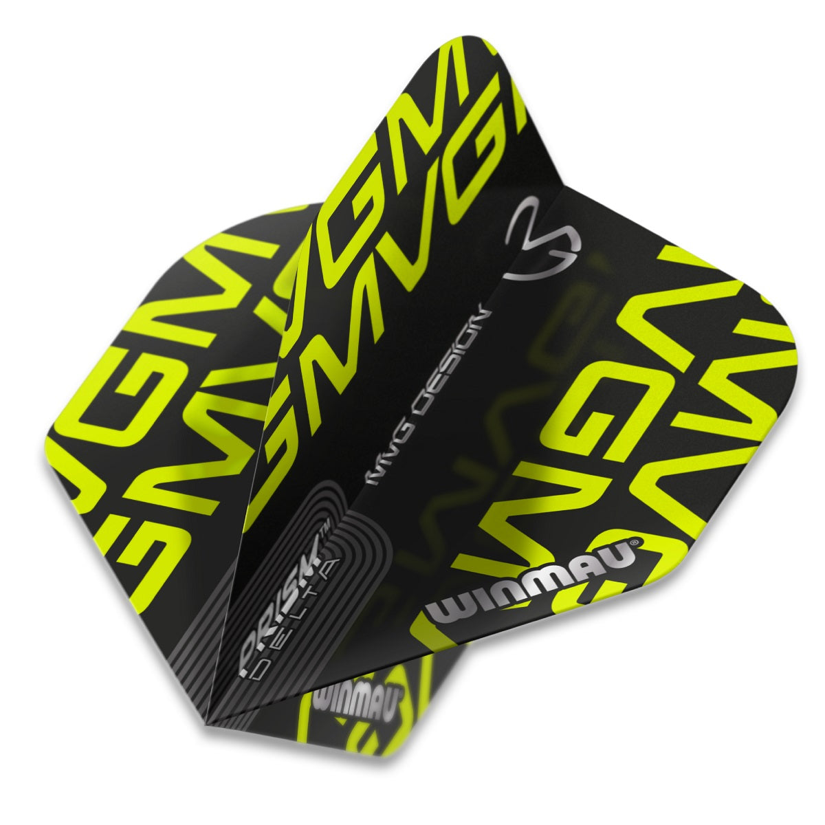 Winmau MvG Prism Alpha Extra Thick Black & Green Dart Flights