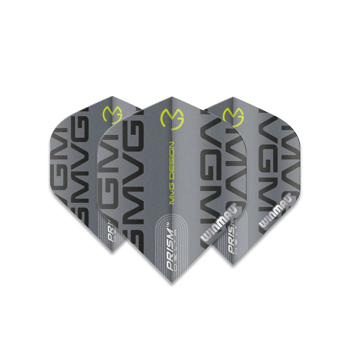 Winmau Prism Alpha Michael van Gerwen MvG Extra Thick Grey Dart Flights