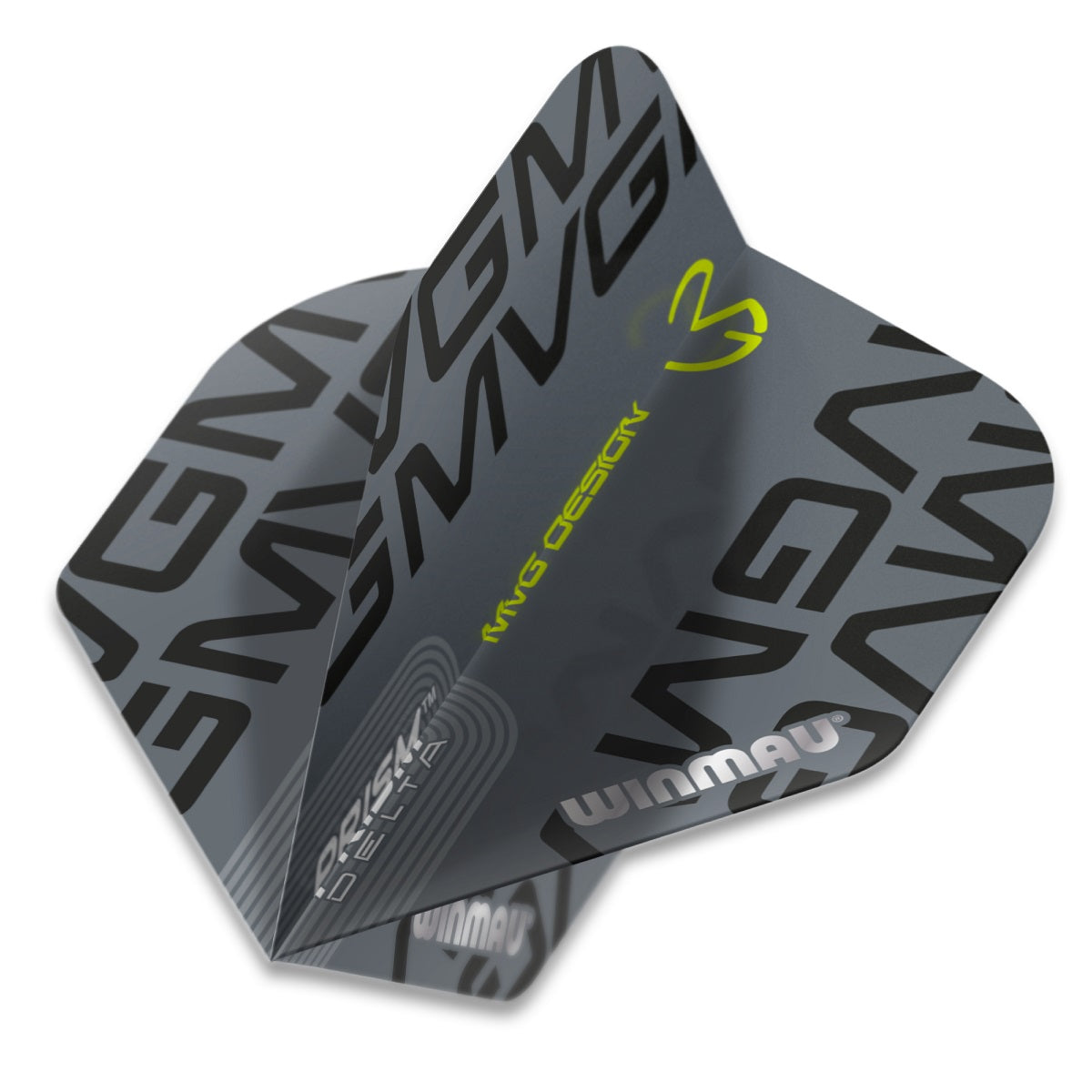 Winmau Prism Alpha Michael van Gerwen MvG Extra Thick Grey Dart Flights