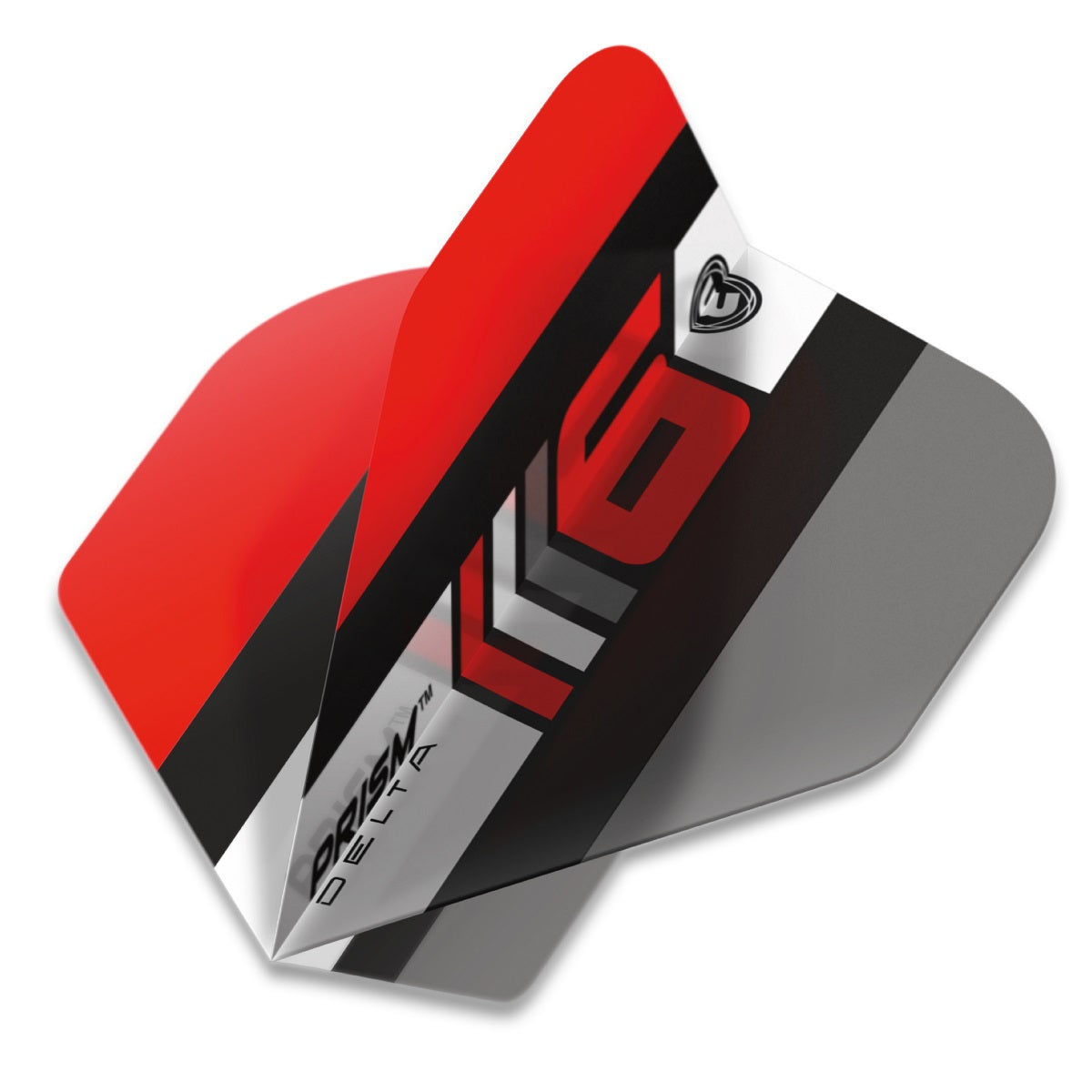 Winmau Prism Delta Blade 6 Black, Grey & Red Standard Dart Flights