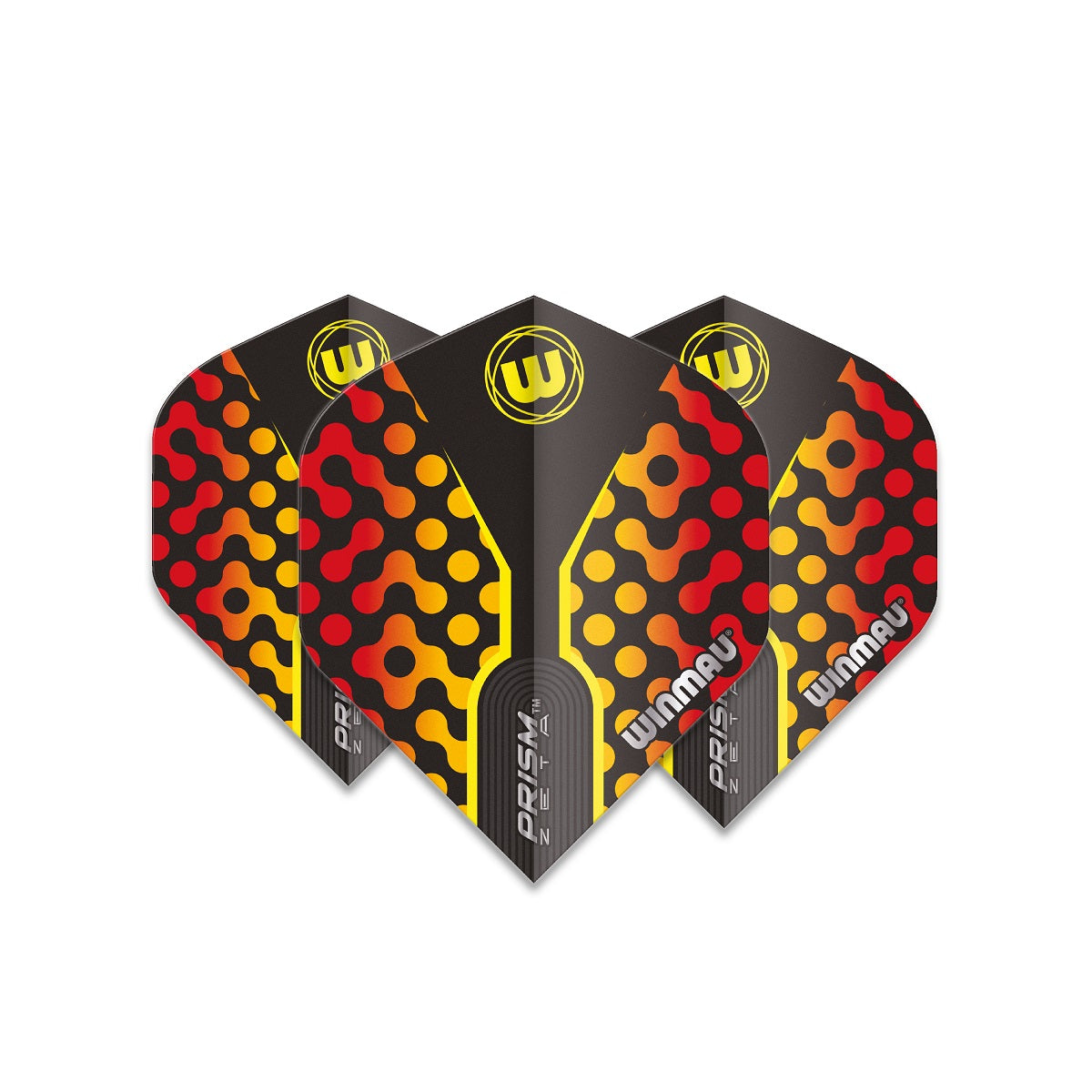 Winmau Prism Zeta Standard Yellow Red Dart Flights
