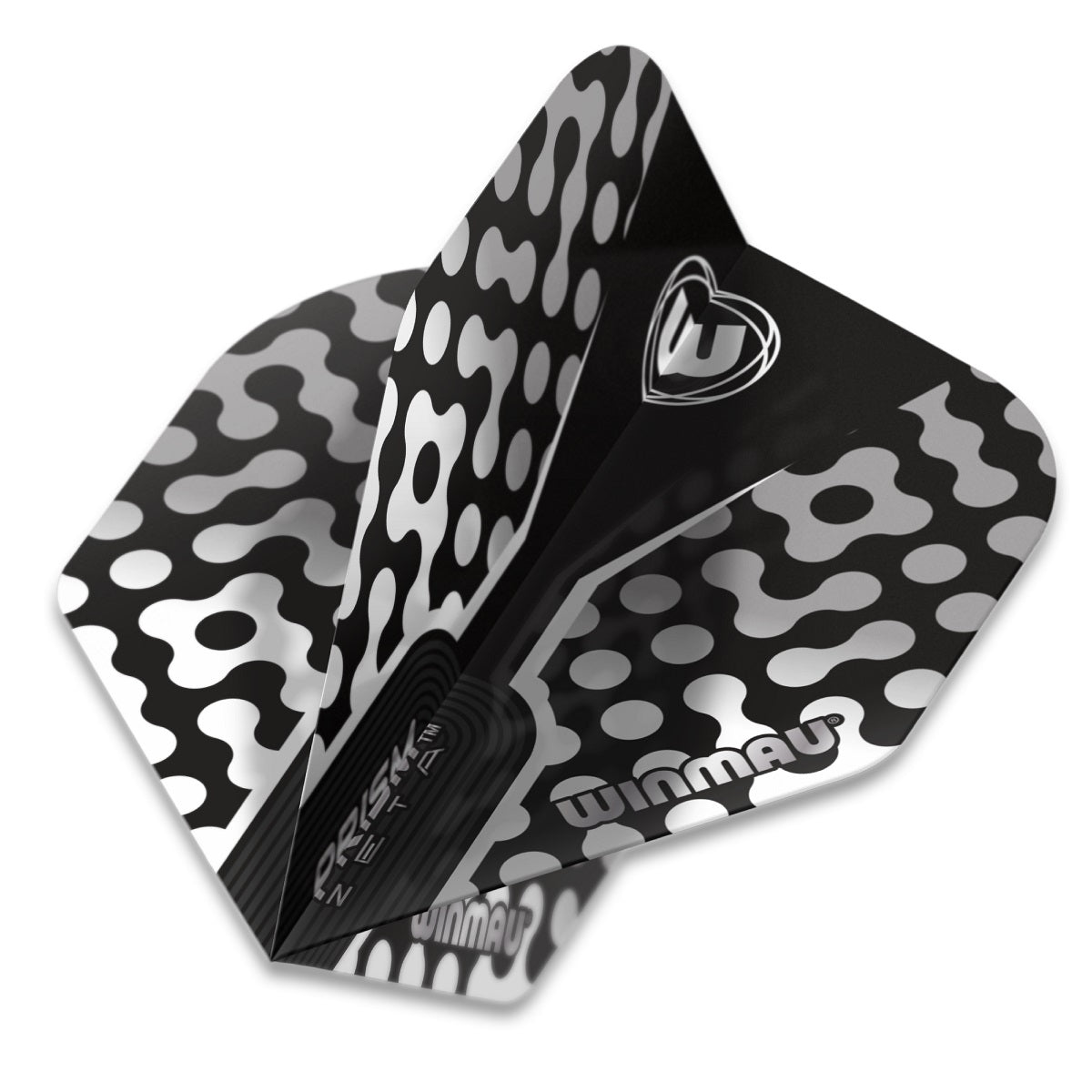 Winmau Prism Zeta Standard Black White Dart Flights