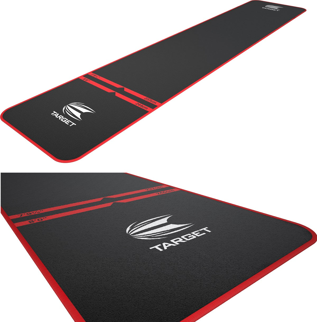 Target World Champion Lightweight Odourless Dart Mat - Red Trim