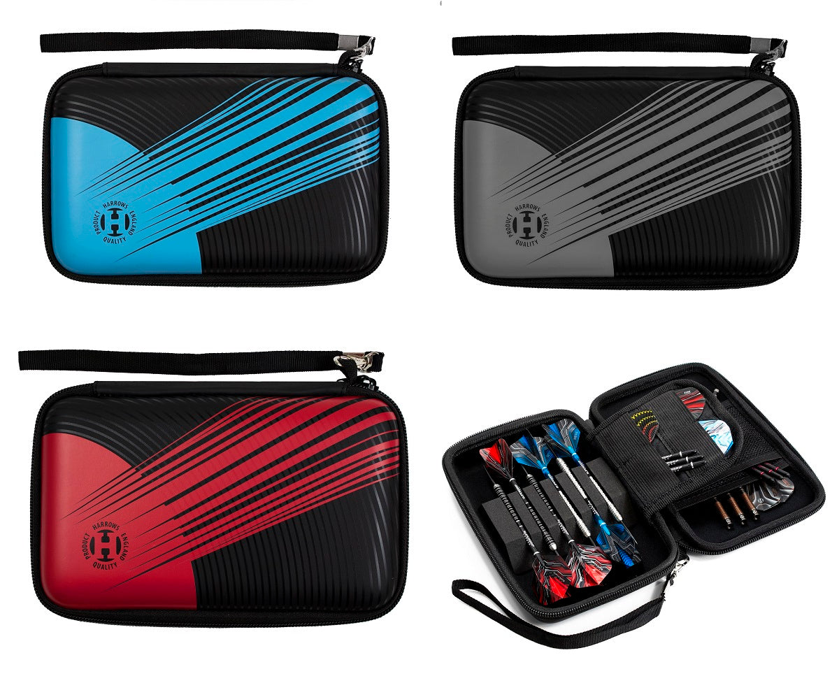 Harrows Blaze Fire Wallet - Étui Mince Et Rigide Pour Fléchettes (Noir)