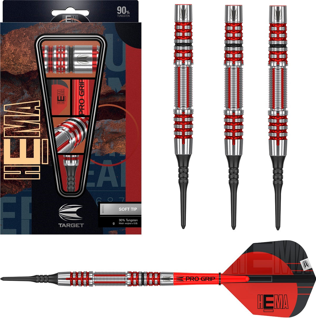 Hema 11 90% Tungsten Soft Tip Darts by Target