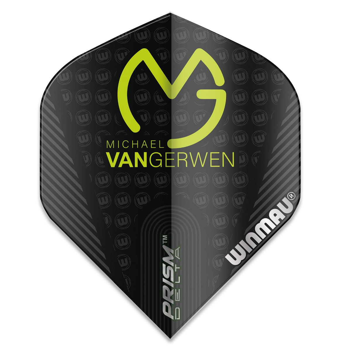 Winmau Prism Delta MVG Michael Van Gerwen Dart Flights 6915-206 Black Green 100 Micorn