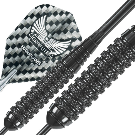 Harrows Black Arrow Brass Knurled Steel Tip Darts