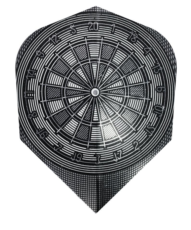 Harrows Quadro Grey Dartboard Dart Flights (FB2004)