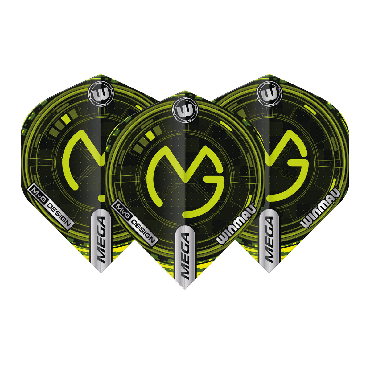 Mega Standard MvG 75 micron Dart Flights by Winmau
