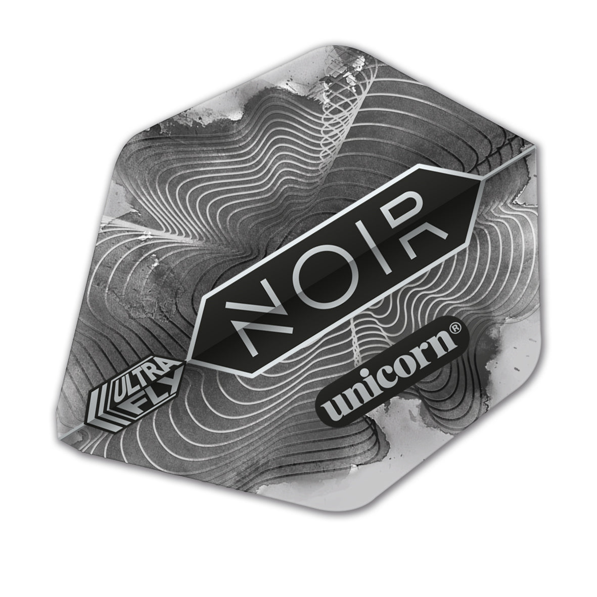 Ultrafly 75 Micron AR2 Shape Noir Organic Dart Flights by Unicorn
