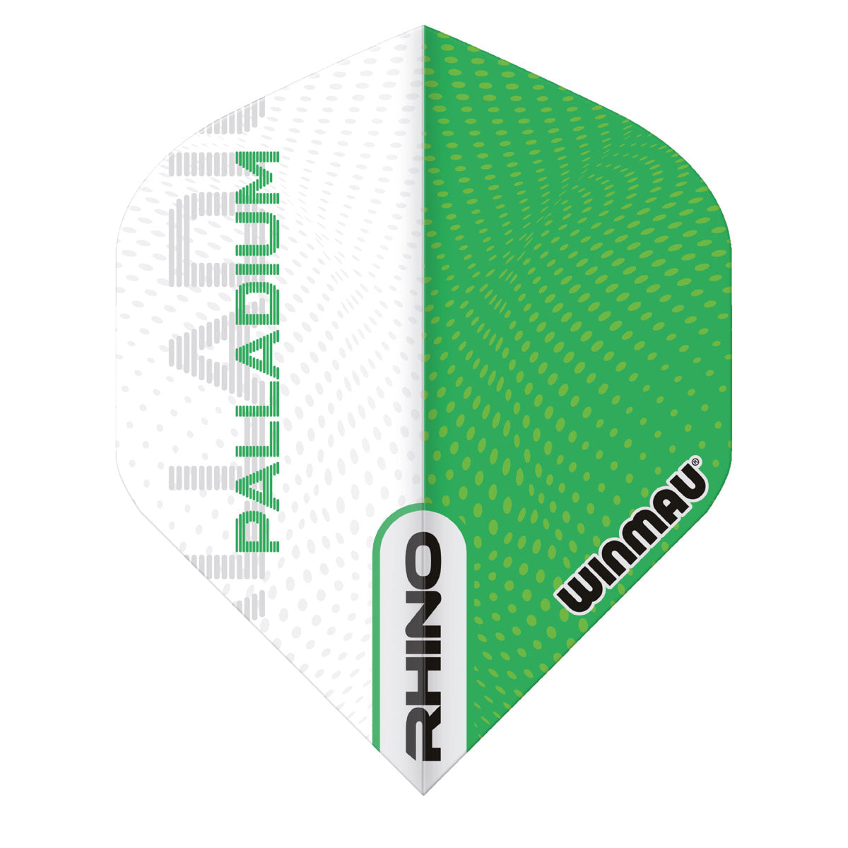 Rhino Extra Thick Palladium Green and White Standard Dart Flights by Winmau