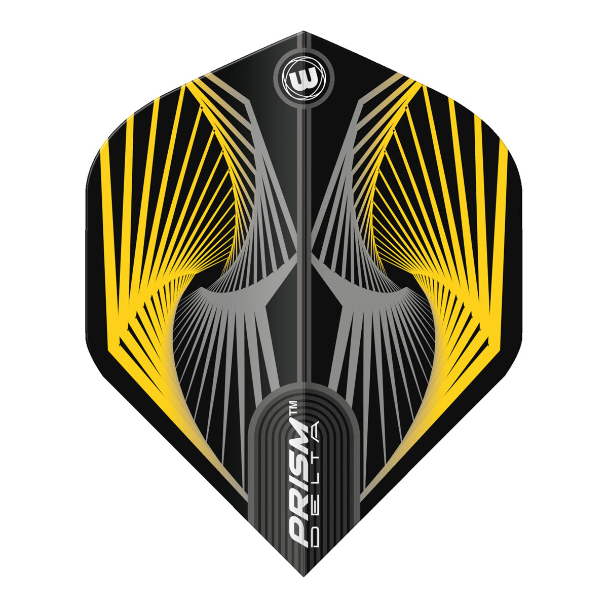 Prism Delta Spiral Yellow and Grey Standard Dart Flights by Winmau