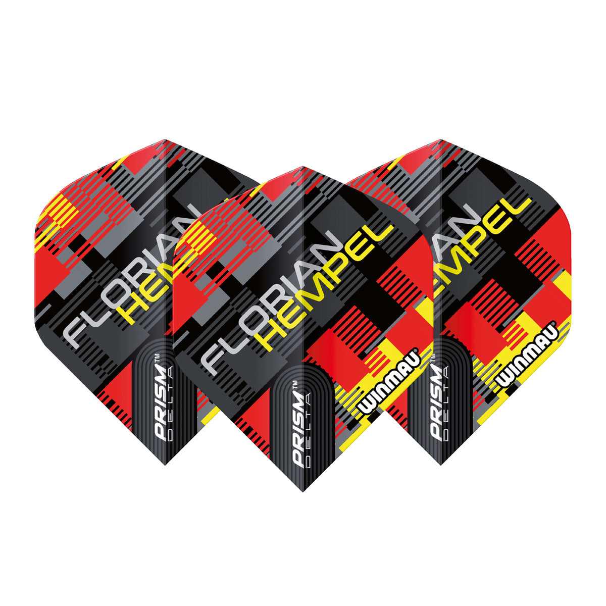 Prism Delta Florian Hempel Black & Red Standard Dart Flights by Winmau