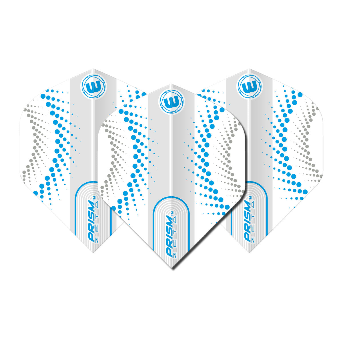 Prism Zeta Circles White and Blue Standard Dart Flights by Winmau