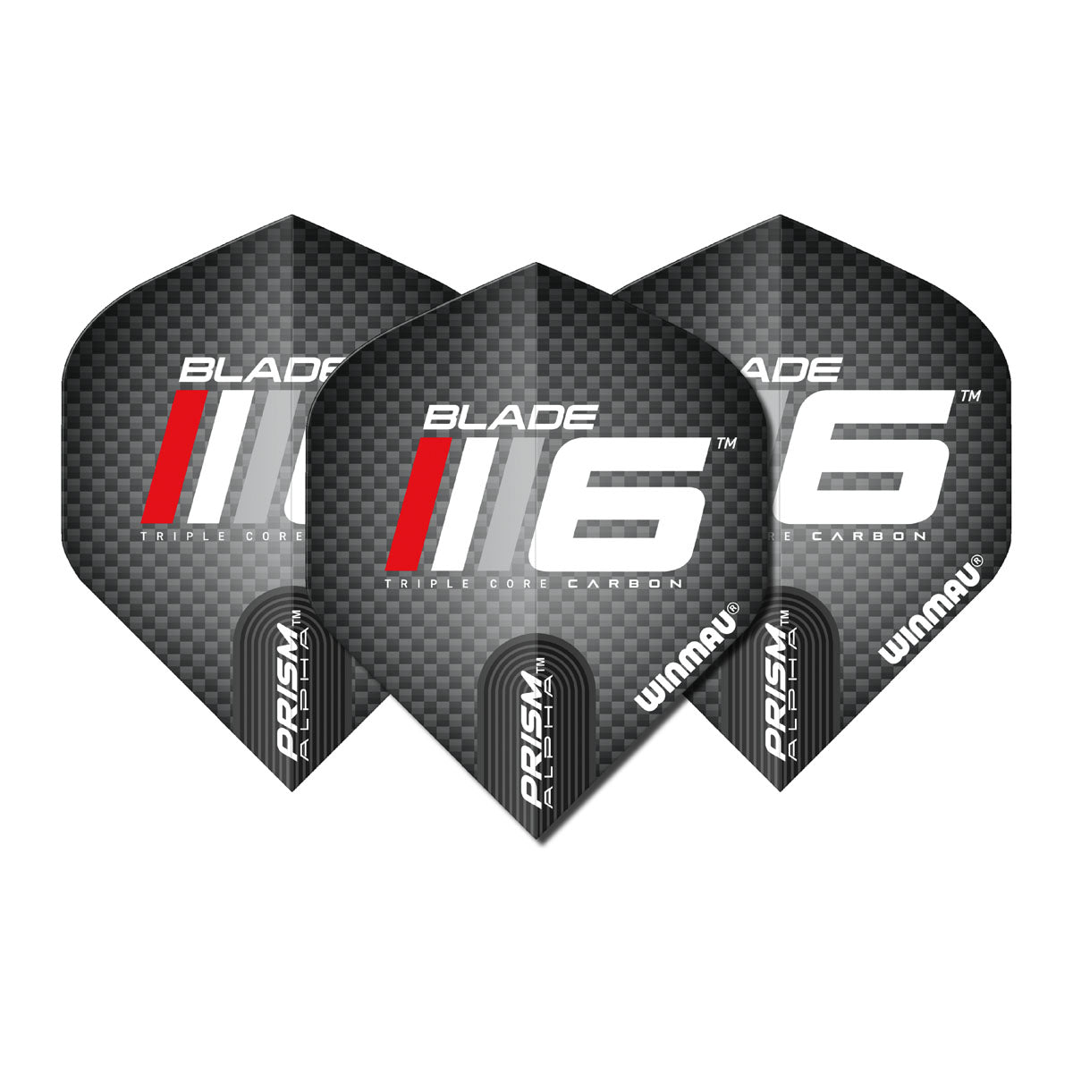 Prism Alpha Blade 6 Logo Standard Dart Flights by Winmau
