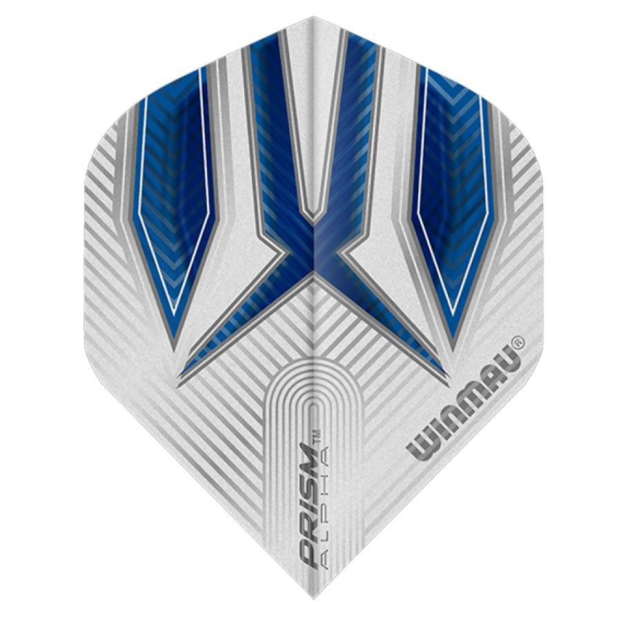 Winmau Prism Alpha White Translucent Blue Dart Flights Standard