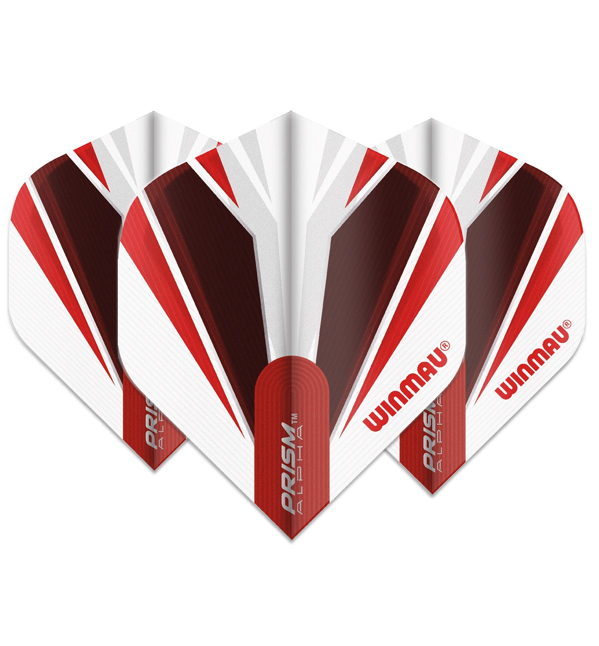 Winmau Prism Alpha Dart Flights 100 micron Standard Red / White