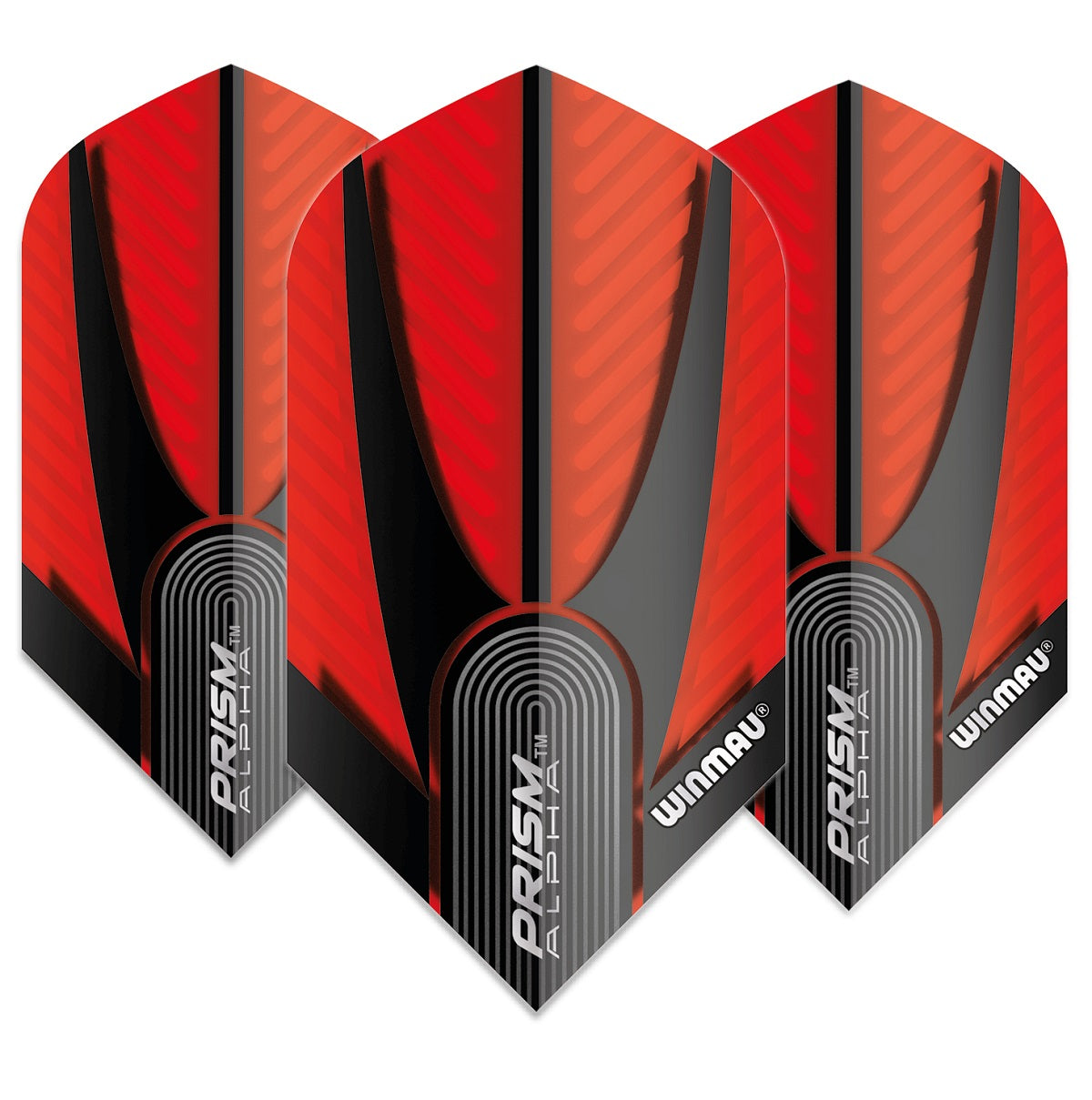 Winmau Prism Alpha Dart Flights 100 micron Slim Red / Black