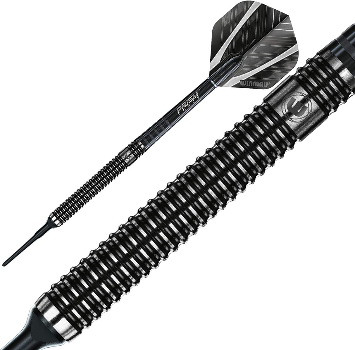 Winmau Blackout 90% Tungsten Soft Tip Darts - Straight Barrel