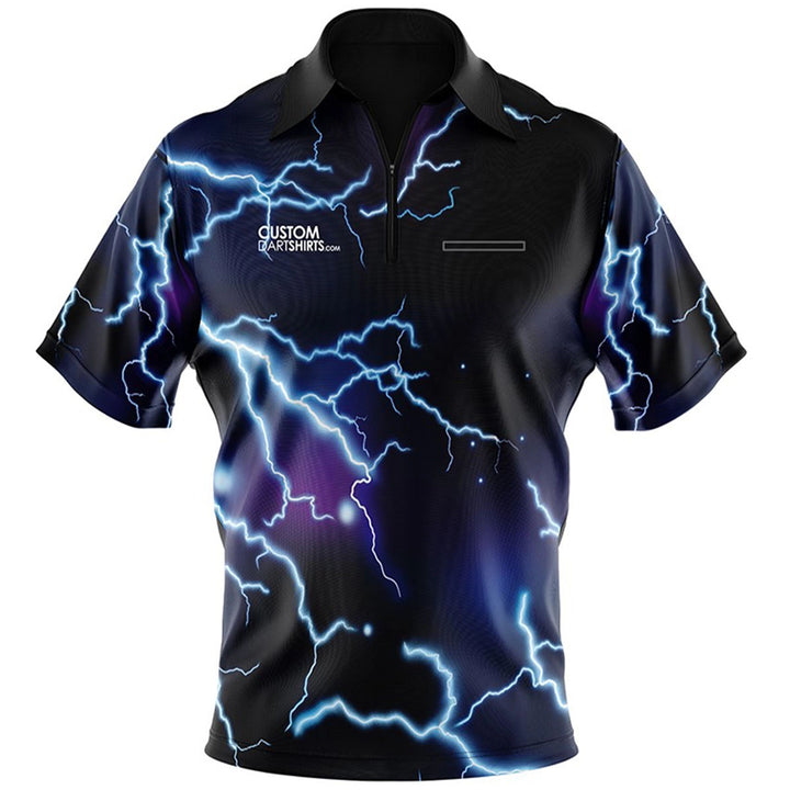 Thunder and Lightning Blue Custom Dart Shirt