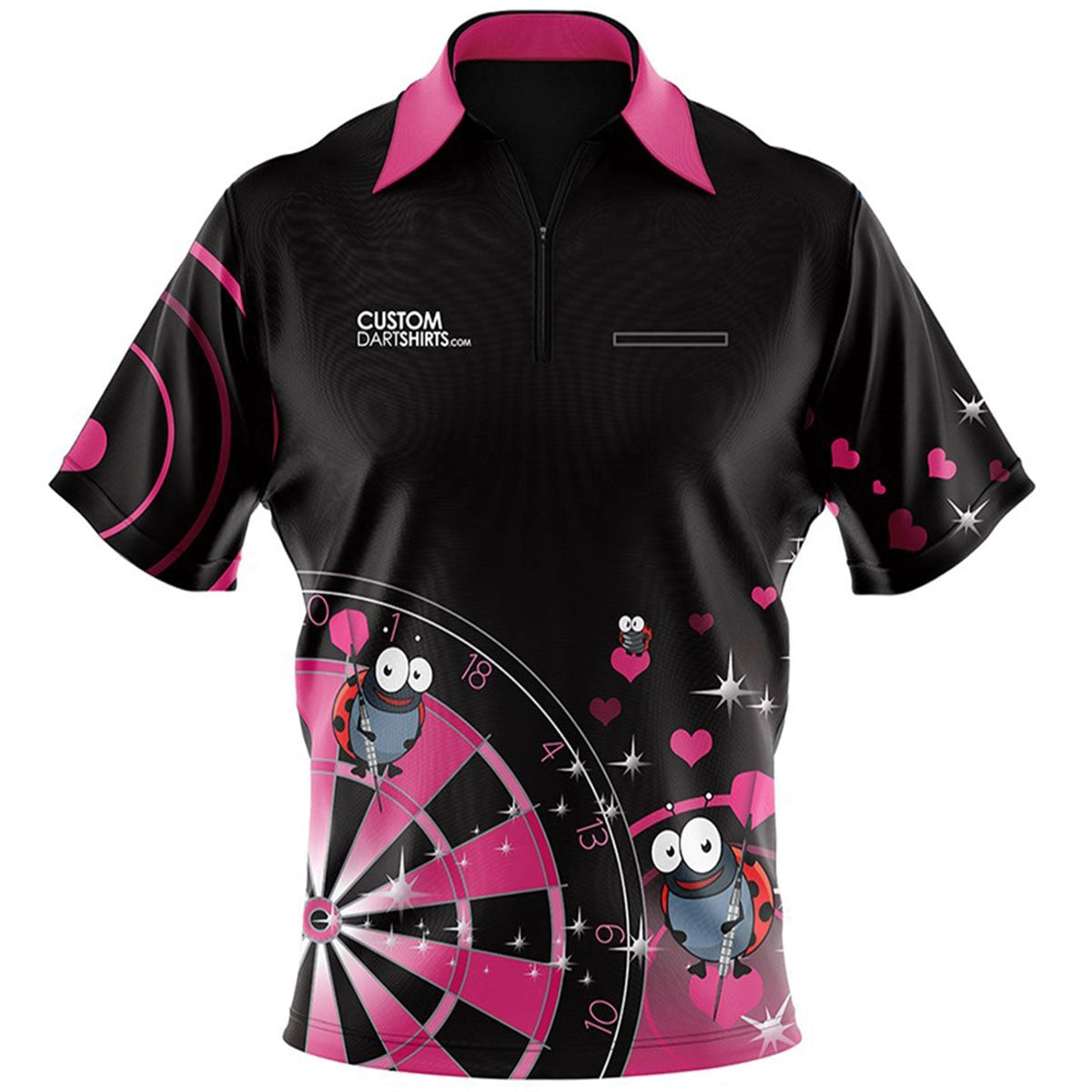 Lady Bug Pink Custom Dart Shirt