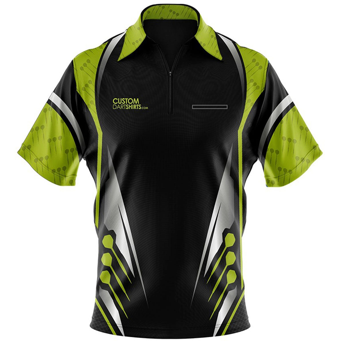 Green and Silver Custom Dart Shirt