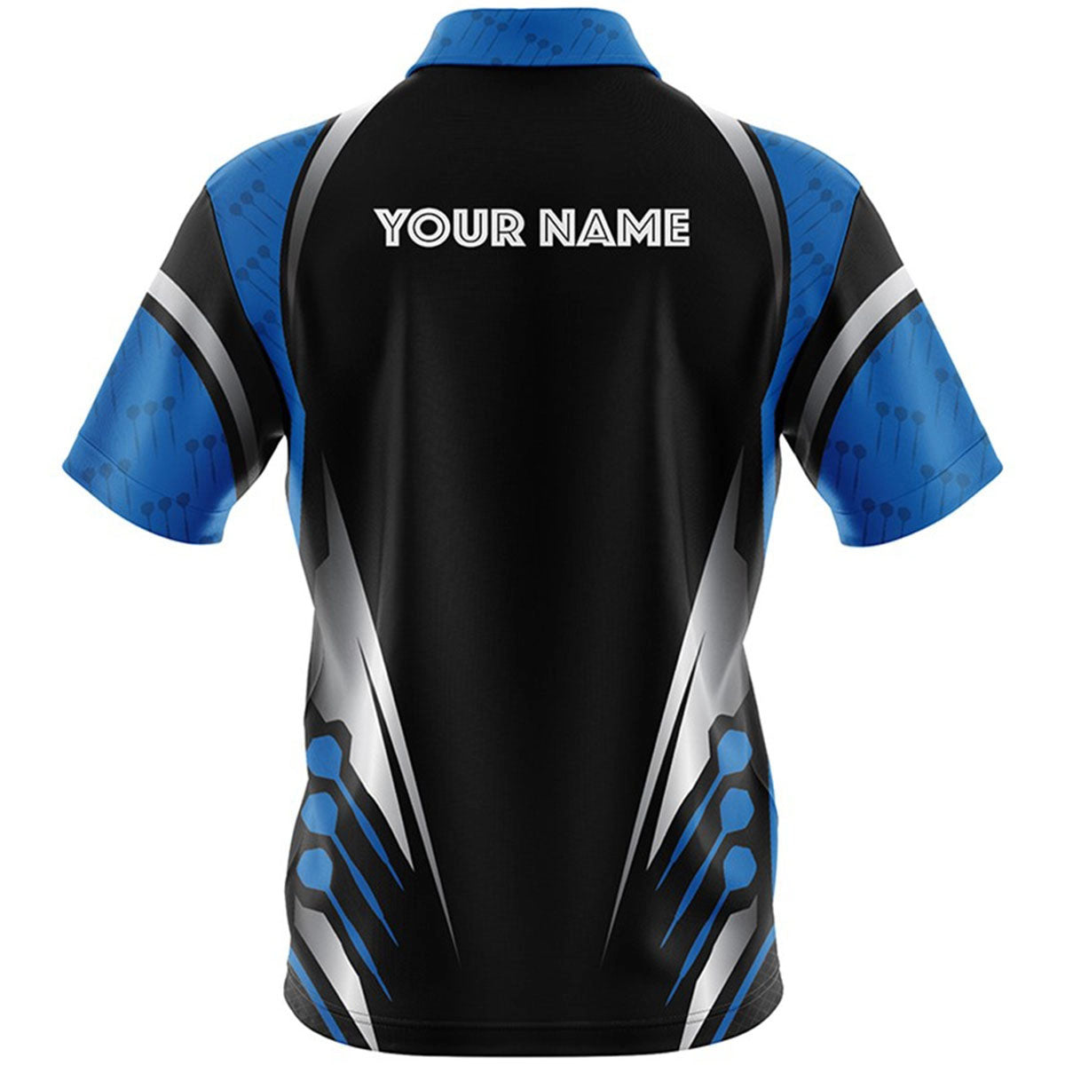 Royal Blue and Silver Custom Dart Shirt
