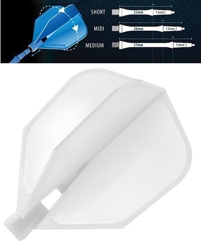 Harrows CLIC Clear System Rigid Dart Flights