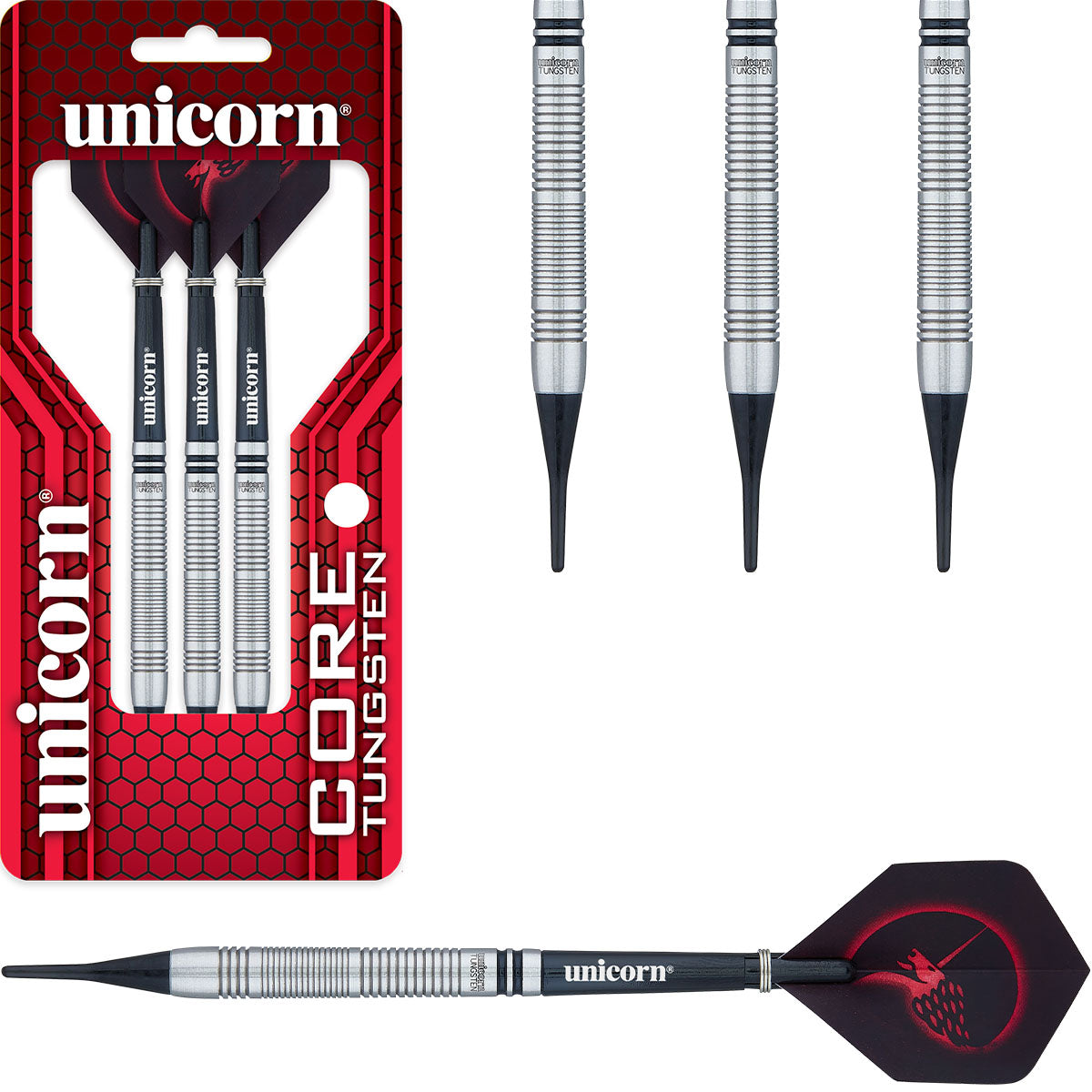Core Tungsten Style 2 Soft Tip Darts by Unicorn
